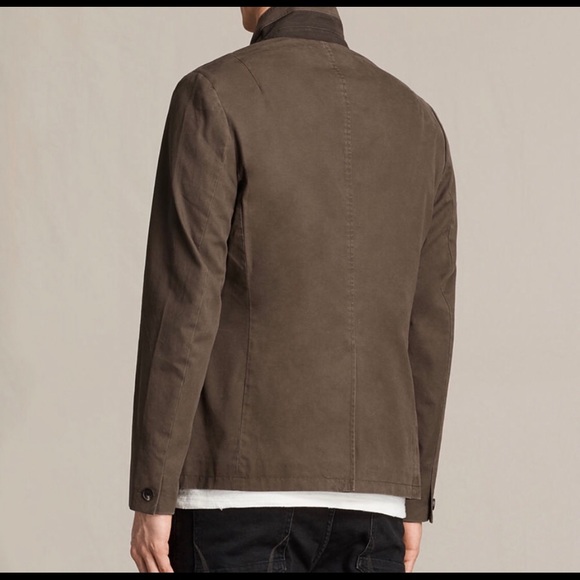 AllSaints Remley Blazer in Bitter Brown - Picture 7 of 7